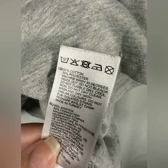 Reiss Bless Cotton Crew Neck T-Shirt in Grey Marl - Picture 10 of 10